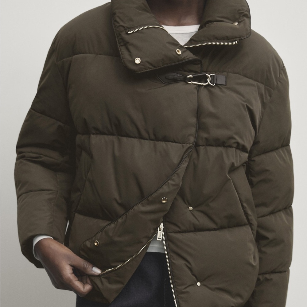 In search of this Massimo Dutti Puffer Jacket with hook detail, around size S